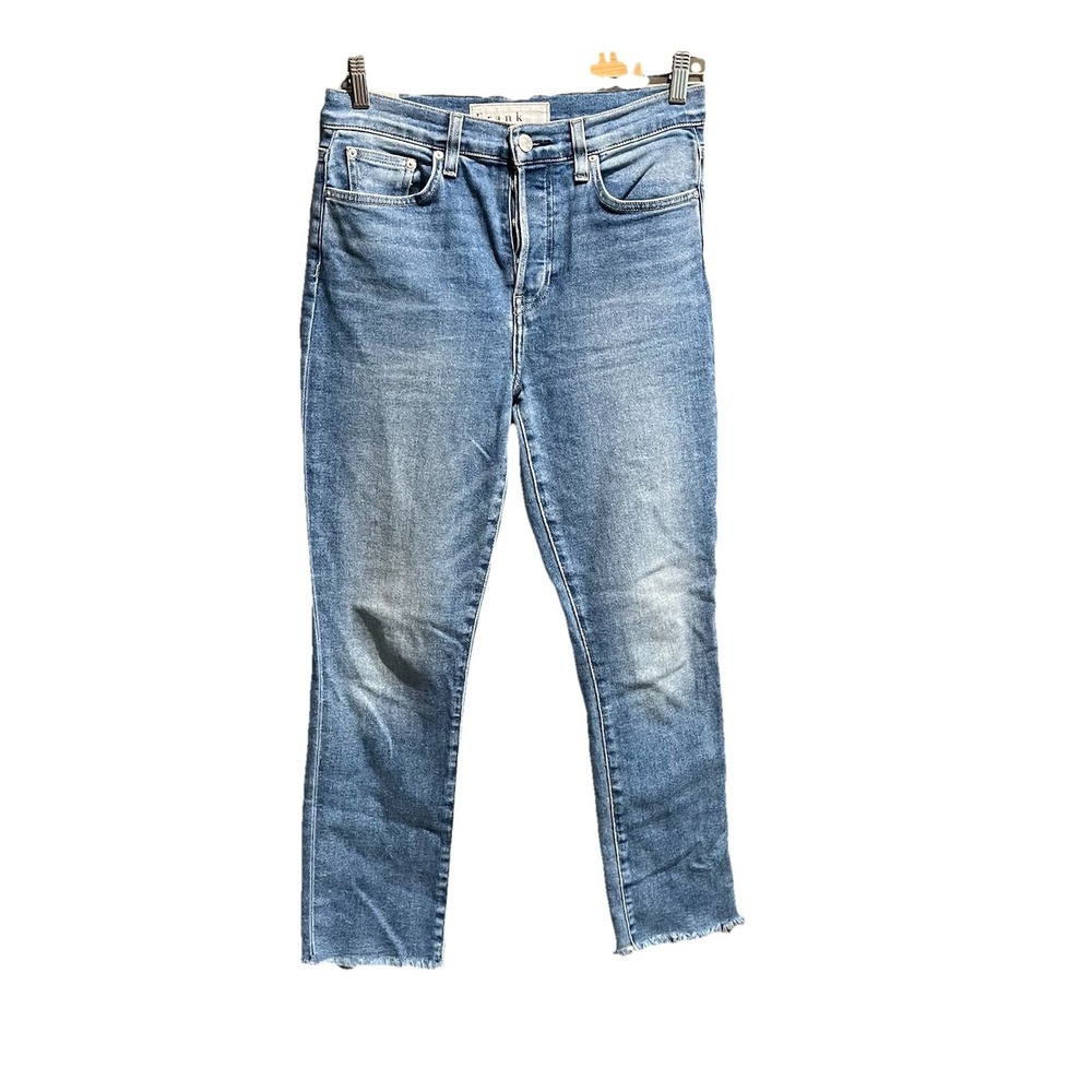 Frank & Eileen Antique Blue Base Cork Straight Leg High‎ Rise Jeans Size 28